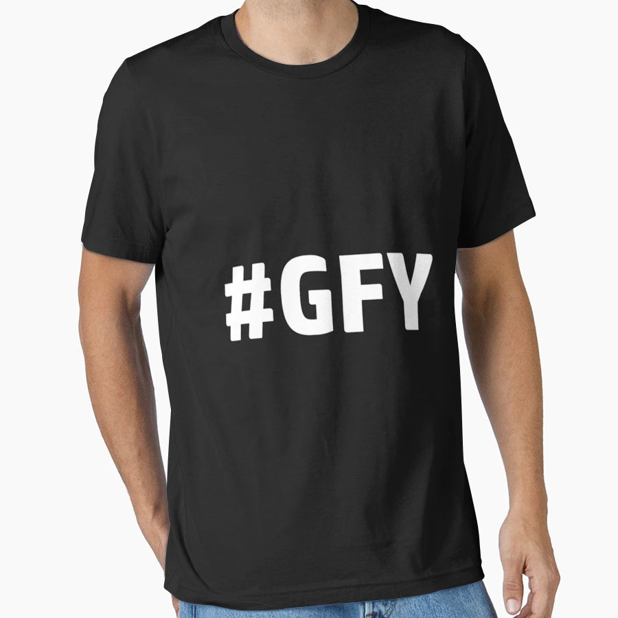 Gfy White T-Shirt - Aesthetic Graphic for Adults - T-Shirt, Sweatshirt, Hoodie
