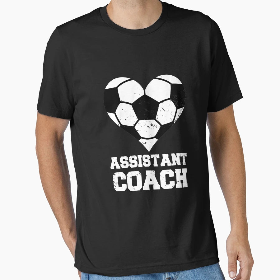 Assistant Soccer Coach Heart Funny T-Shirt - Graphic Print Unisex - T-Shirt, Sweatshirt, Hoodie