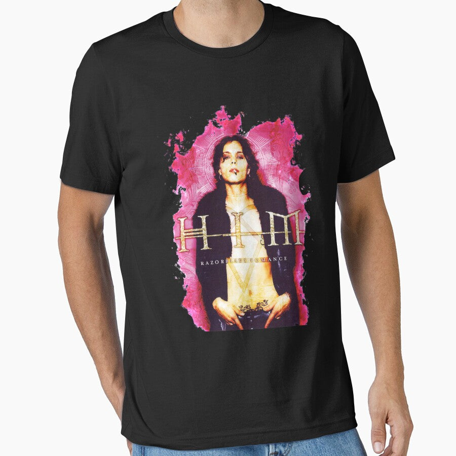 Him band razorblade romance cover heartagram logo by - Adult & Kids T-Shirts, Sweatshirts & Hoodies apparel design preview 1