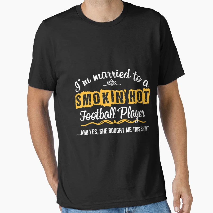 Football Players Husband Funny Gift T-Shirt - Fun Novelty Design Men Women - T-Shirt, Sweatshirt, Hoodie