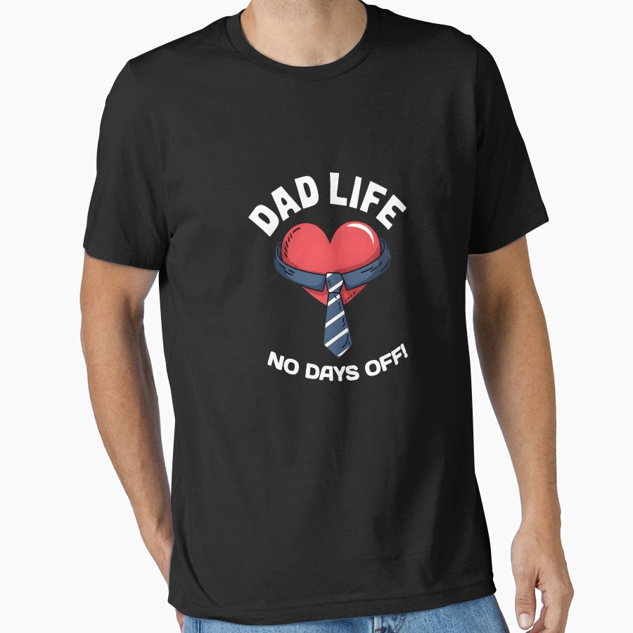 Heart Tie Fathers Day Gift Dad T-Shirt - Minimalist Print for Adults - T-Shirt, Sweatshirt, Hoodie