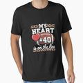 My Heart Is Line Jersey Number 40 T-Shirt - Fun Novelty Design Unisex - T-Shirt, Sweatshirt, Hoodie