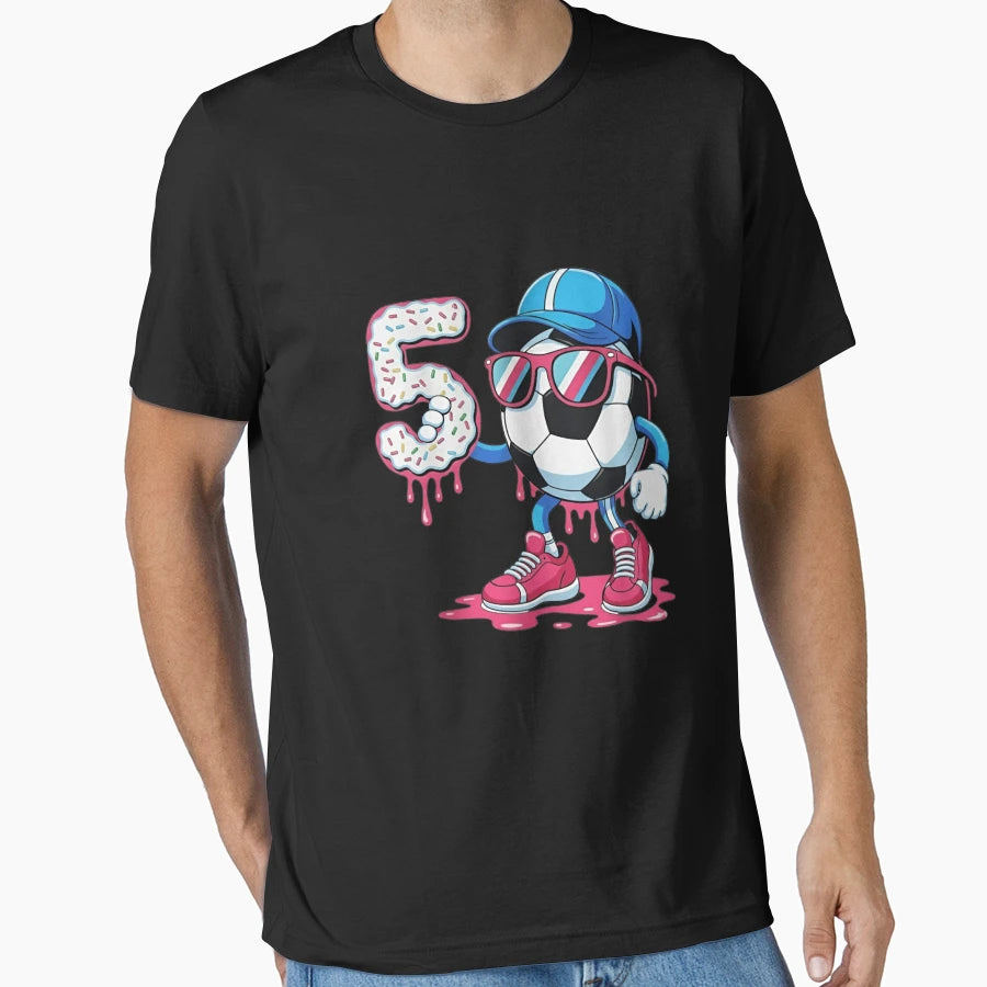 Soccer 5Th Birthday T-Shirt - Trendy Graphic Unisex - T-Shirt, Sweatshirt, Hoodie