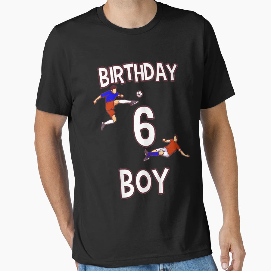 6Th Birthday 6 Year Old Soccer Player T-Shirt - Unique Graphic Unisex - T-Shirt, Sweatshirt, Hoodie