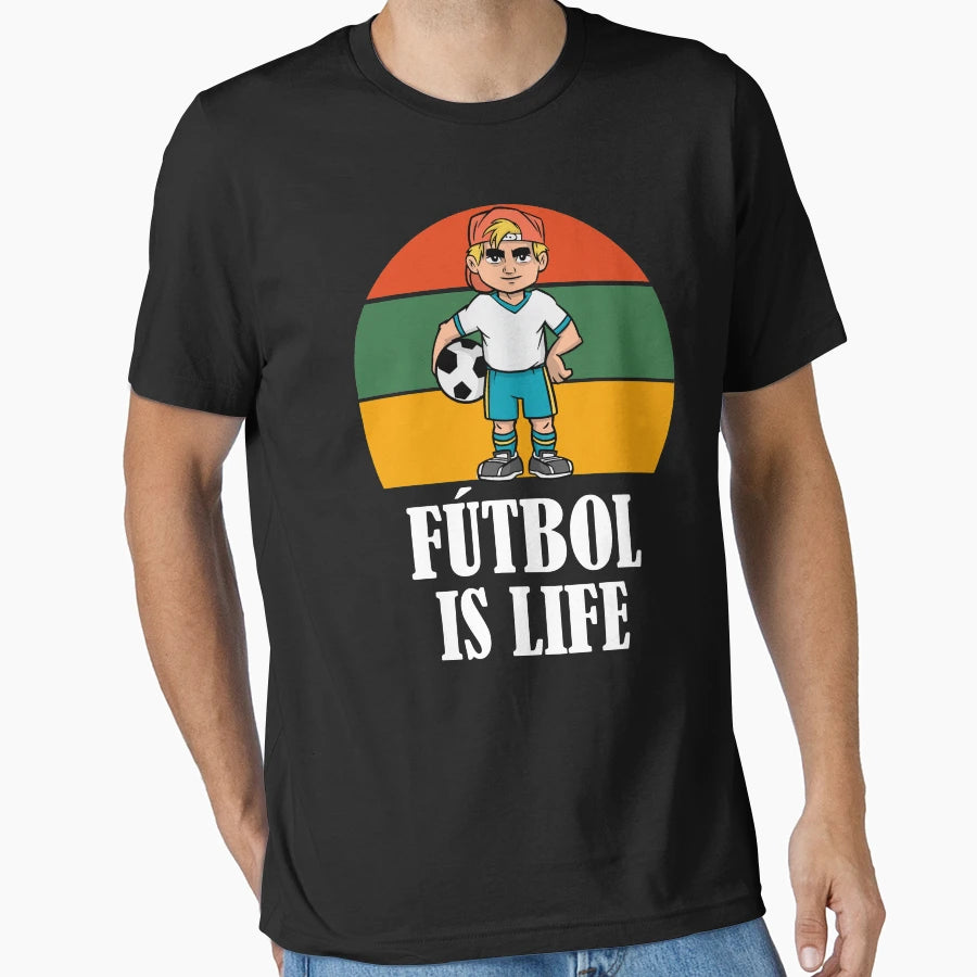 Futbol Is Life Soccer Lover Football T-Shirt - Minimalist Print for Adults - T-Shirt, Sweatshirt, Hoodie