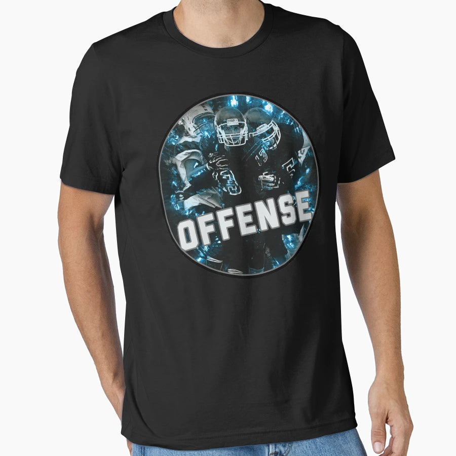 Football Team Hot Blue Fire Nifty T-Shirt - Minimalist Print for Adults - T-Shirt, Sweatshirt, Hoodie