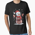 Football Snowman Football T-Shirt - Fun Novelty Design Men Women - T-Shirt, Sweatshirt, Hoodie