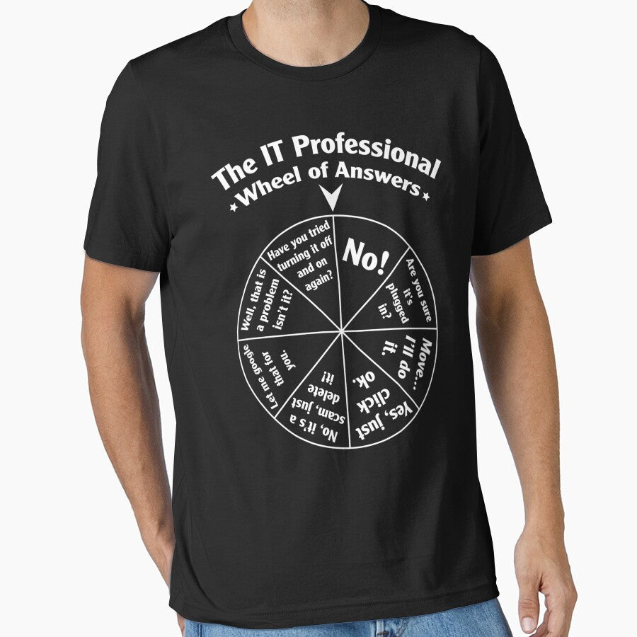 The IT Professional Wheel of Answers by Aidan Core - Adult & Kids T-Shirts, Sweatshirts & Hoodies apparel design preview 1
