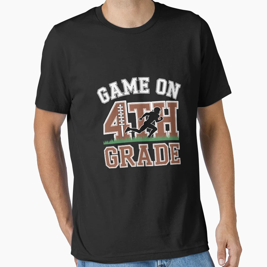 First Day 4Th Grade Football Game T-Shirt - Graphic Print for Adults - T-Shirt, Sweatshirt, Hoodie