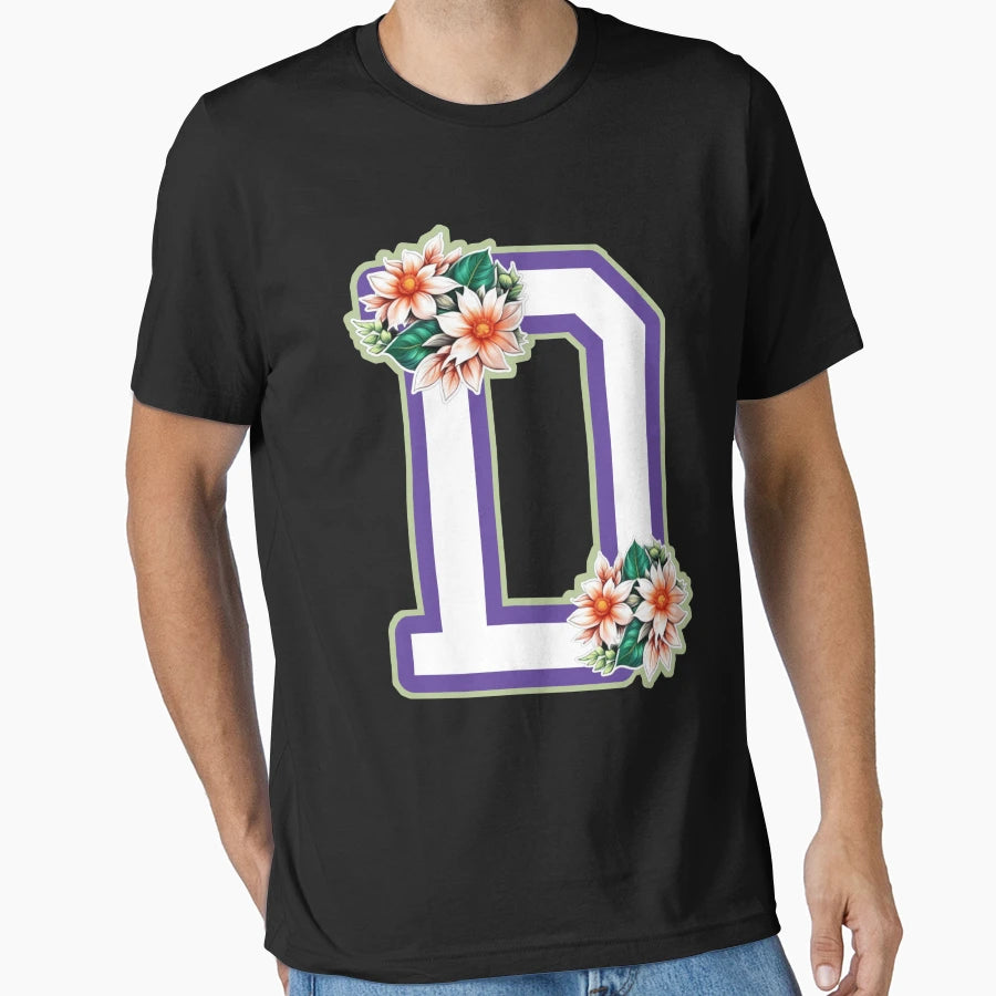 D Initial Letter T-Shirt - Casual Everyday Wear for Adults - T-Shirt, Sweatshirt, Hoodie