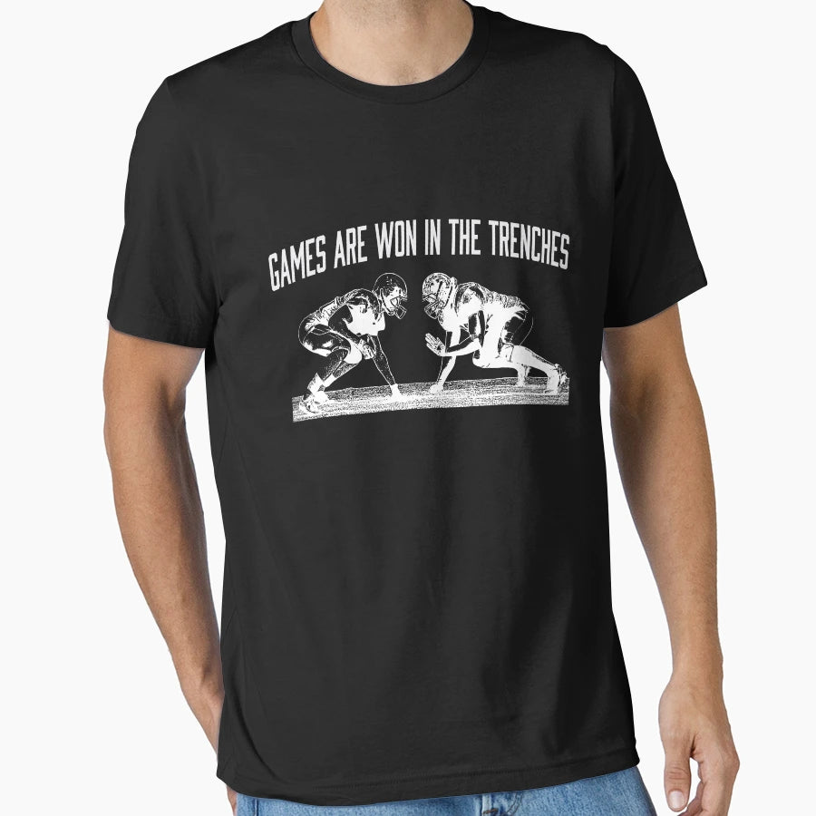 Trenches Defensive Line Offensive Line T-Shirt - Aesthetic Graphic Unisex - T-Shirt, Sweatshirt, Hoodie