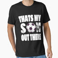 Soccer Mom Son Soccer Player T-Shirt - Trendy Graphic for Adults - T-Shirt, Sweatshirt, Hoodie