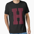 Alphabet Maroon H Sports Letter H T-Shirt - Fun Novelty Design Unisex - T-Shirt, Sweatshirt, Hoodie