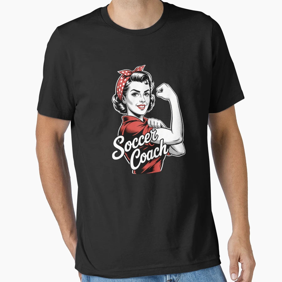 Female Soccer Coach Sport Lovers T-Shirt - Fun Novelty Design for Adults - T-Shirt, Sweatshirt, Hoodie