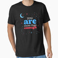 You Are Enough Night Stars Self Care Reminder by - Adult & Kids T-Shirts, Sweatshirts & Hoodies apparel design preview 1