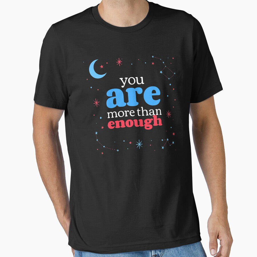 You Are Enough Night Stars Self Care Reminder by - Adult & Kids T-Shirts, Sweatshirts & Hoodies apparel design preview 1