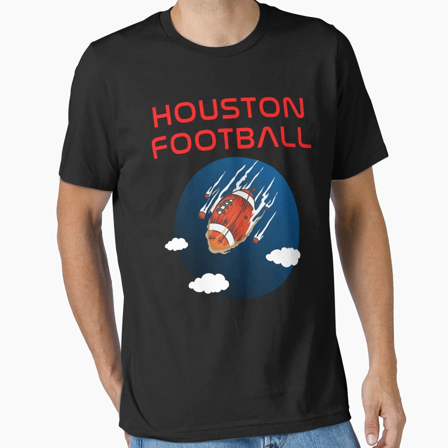 Houston Football T-Shirt - Minimalist Print Unisex - T-Shirt, Sweatshirt, Hoodie