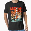 Football Brother Groovy Lightning Bolt T-Shirt - Custom Art Print Unisex - T-Shirt, Sweatshirt, Hoodie