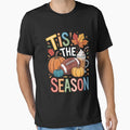 Fall Football Autumn Pumpkin Coffee T-Shirt - Fun Novelty Design Men Women - T-Shirt, Sweatshirt, Hoodie
