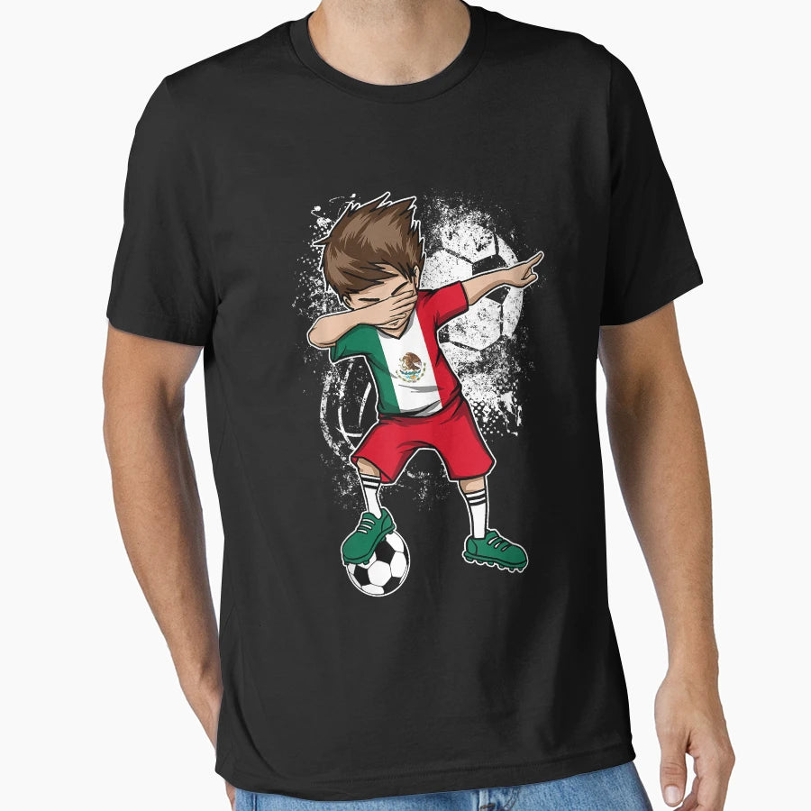 Dabbing Mexico Soccer Jersey Mexican T-Shirt - Custom Art Print for Adults - T-Shirt, Sweatshirt, Hoodie