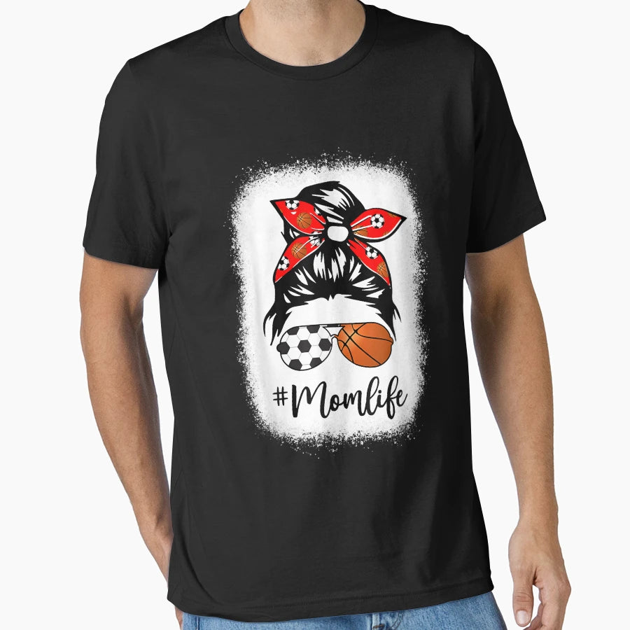 Bleached Mom Life Soccer Skull T-Shirt - Casual Everyday Wear for Adults - T-Shirt, Sweatshirt, Hoodie