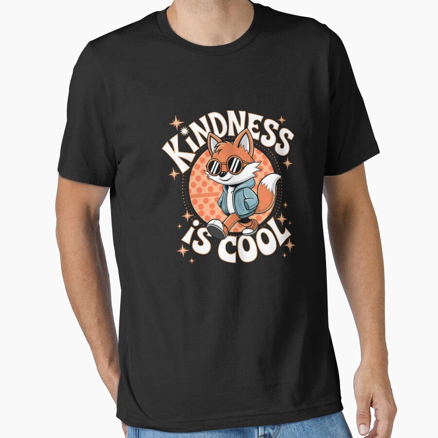 Fox "Kindness is Cool" by Firas Aljazzar - Adult & Kids T-Shirts, Sweatshirts & Hoodies apparel design preview 1