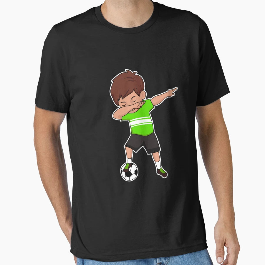 Dabbing Soccer Player Green Soccer T-Shirt - Aesthetic Graphic Unisex - T-Shirt, Sweatshirt, Hoodie