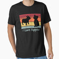 I Love Puppies by PatchTuesday - Adult & Kids T-Shirts, Sweatshirts & Hoodies apparel design preview 1