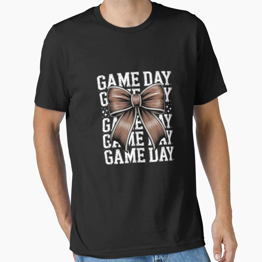 Game Day Football Bow Bolt Team Sport T-Shirt - Trendy Graphic for Adults - T-Shirt, Sweatshirt, Hoodie