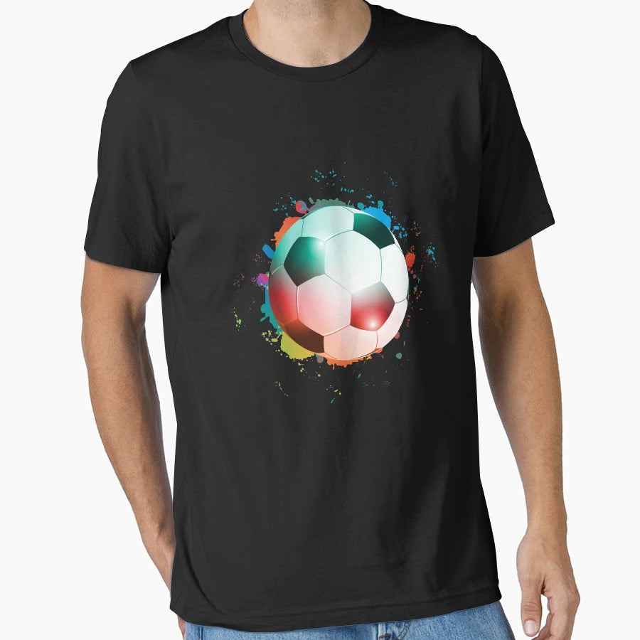 World Soccer Cup Colorful Soccer Ball T-Shirt - Novelty Apparel Men Women - T-Shirt, Sweatshirt, Hoodie