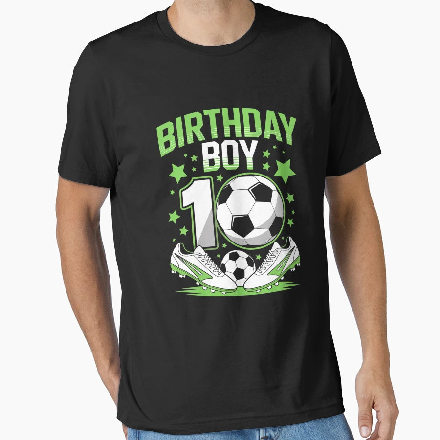 Soccer 10Th Birthday 10 Year Old T-Shirt - Fun Novelty Design Men Women - T-Shirt, Sweatshirt, Hoodie