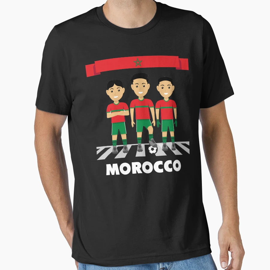 Morocco Flag Maroc Moroccan Lion T-Shirt - Fun Novelty Design for Adults - T-Shirt, Sweatshirt, Hoodie