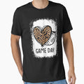 Game Day Leopard Heart Football T-Shirt - Custom Art Print for Adults - T-Shirt, Sweatshirt, Hoodie