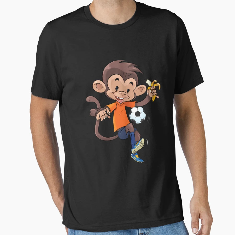 Cheeky Soccer Monkey T-Shirt - Unique Graphic Men Women - T-Shirt, Sweatshirt, Hoodie