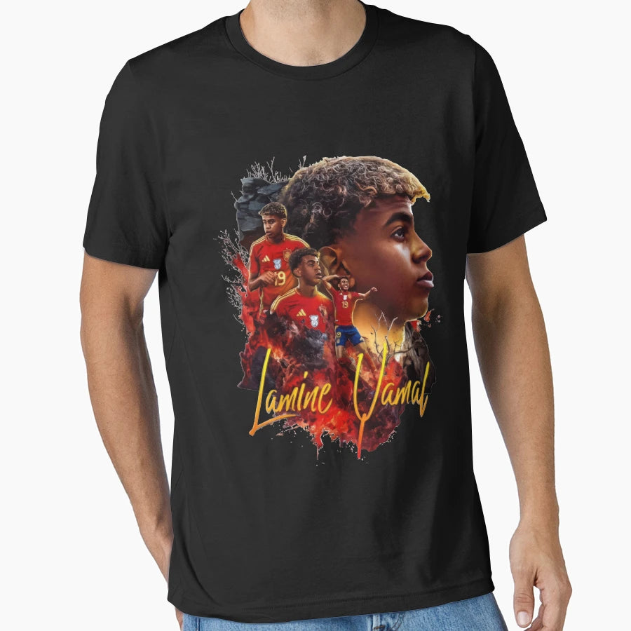 Soccer Player Lamine Yamal T-Shirt - Custom Art Print Unisex - T-Shirt, Sweatshirt, Hoodie
