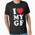 Distressed I Heart My Girlfriend I T-Shirt - Novelty Apparel Men Women - T-Shirt, Sweatshirt, Hoodie