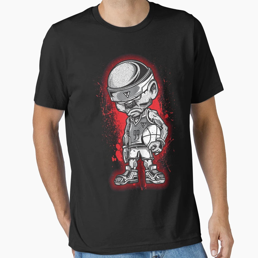 Angry Basketball Grunge T-Shirt - Streetwear Style Unisex - T-Shirt, Sweatshirt, Hoodie