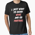 Wine And Football T-Shirt - Custom Art Print for Adults - T-Shirt, Sweatshirt, Hoodie