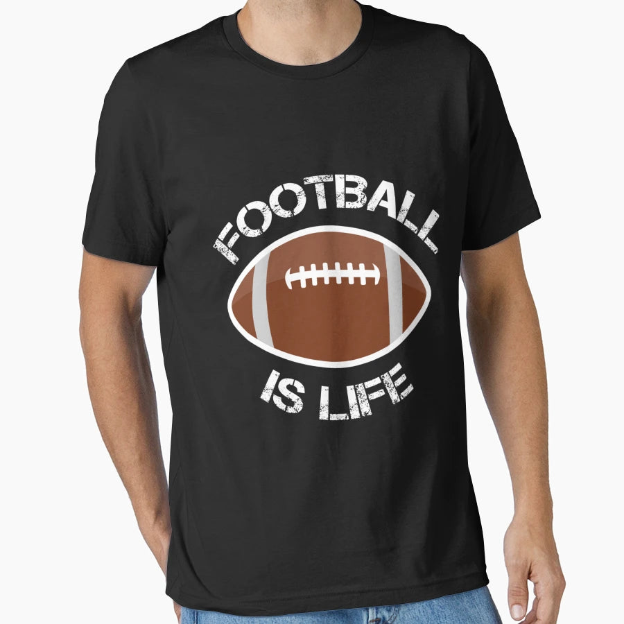 Football Is Life Gift Player Athlete T-Shirt - Unique Graphic for Adults - T-Shirt, Sweatshirt, Hoodie