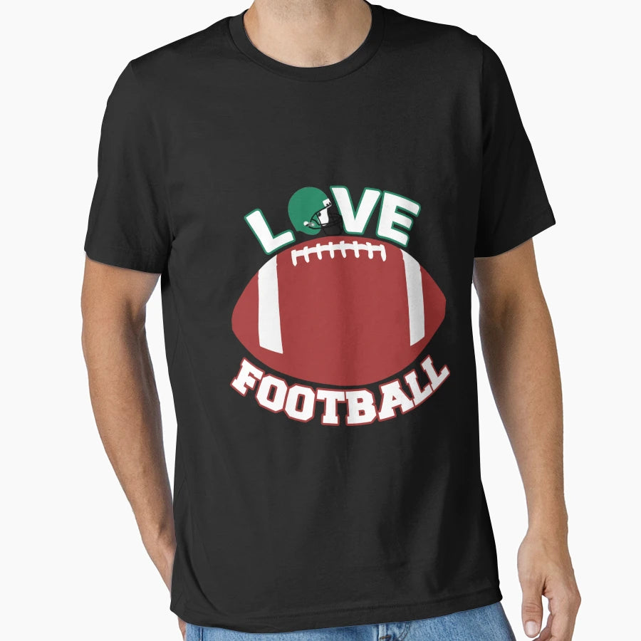 Love Football T-Shirt - Graphic Print Men Women - T-Shirt, Sweatshirt, Hoodie