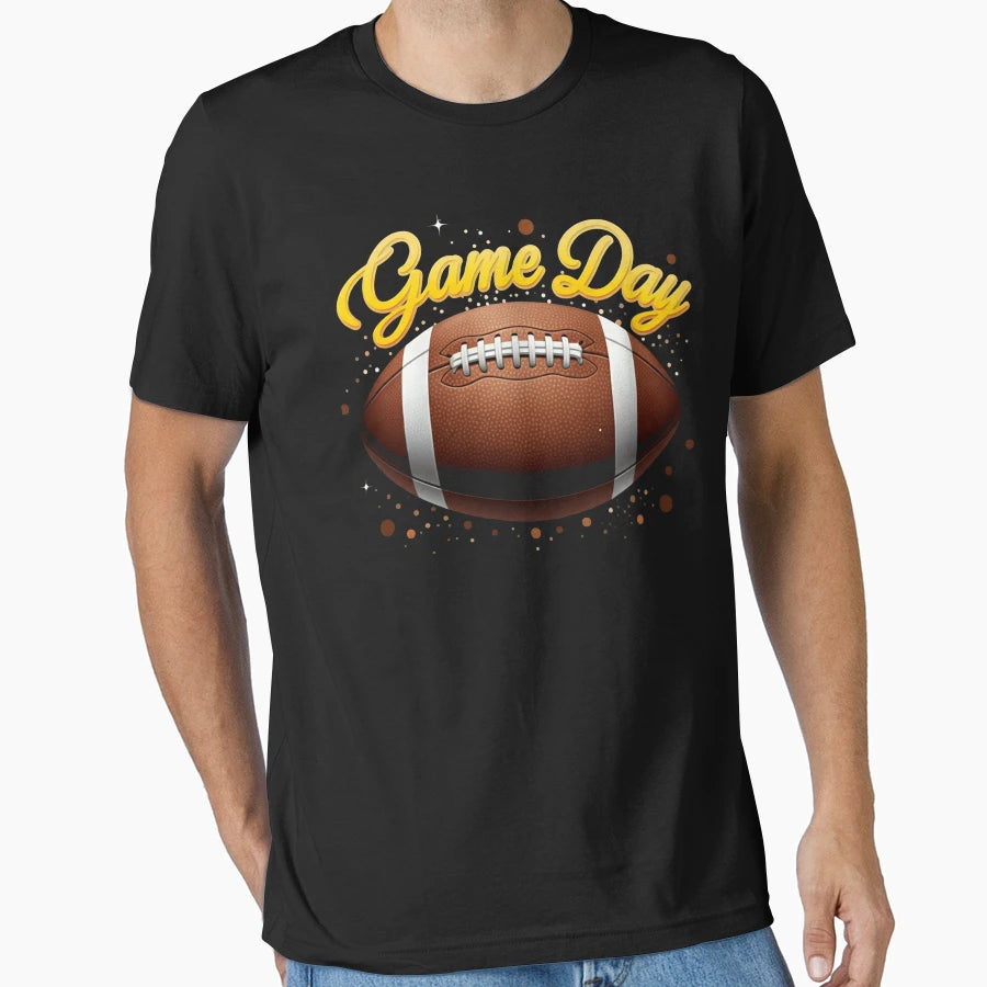 Game Day Football Bling Bling Football T-Shirt - Trendy Graphic for Adults - T-Shirt, Sweatshirt, Hoodie