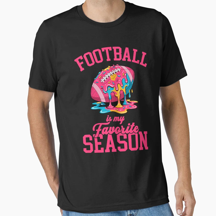 Colorful Drippy Football Season T-Shirt - Streetwear Style for Adults - T-Shirt, Sweatshirt, Hoodie