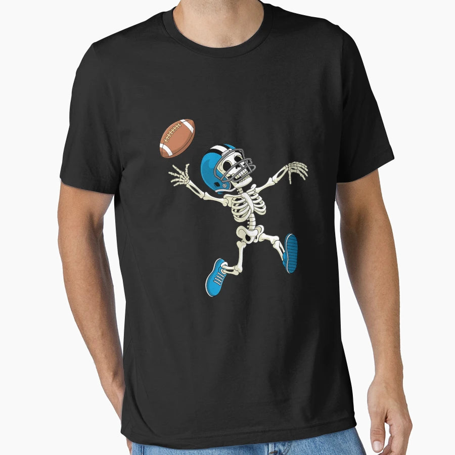 Football Skeleton Halloween Football T-Shirt - Unique Graphic Unisex - T-Shirt, Sweatshirt, Hoodie