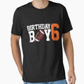 6Th Birthday Football T-Shirt - Minimalist Print Men Women - T-Shirt, Sweatshirt, Hoodie