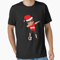 Soccer Player Santa Hat Soccer T-Shirt - Minimalist Print Men Women - T-Shirt, Sweatshirt, Hoodie