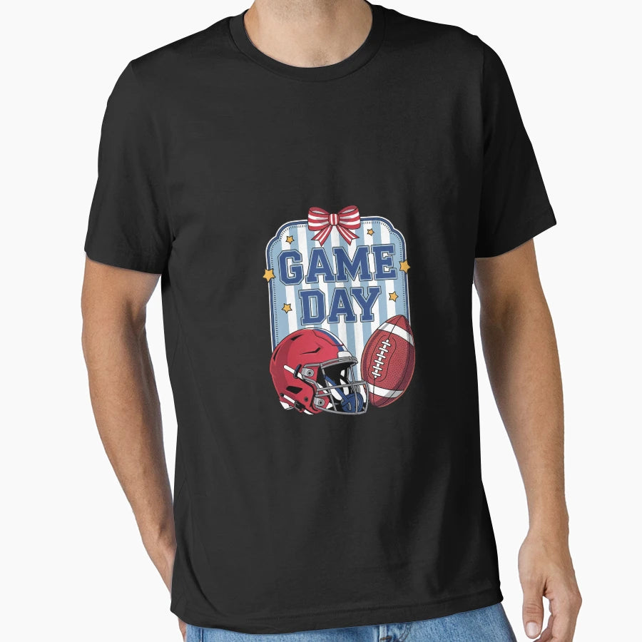 America Game Day Preppy Football T-Shirt - Streetwear Style Men Women - T-Shirt, Sweatshirt, Hoodie