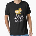 Love Yourself Cute Dog Self Care Reminder by jacks- - Adult & Kids T-Shirts, Sweatshirts & Hoodies apparel design preview 1