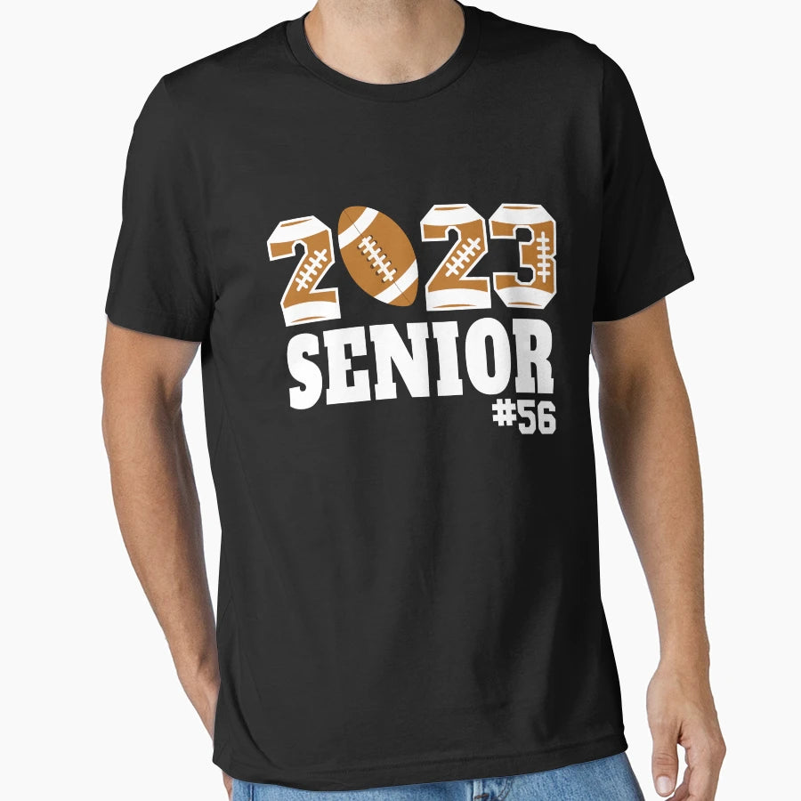Football Football Senior Senior 2023 T-Shirt - Custom Art Print Men Women - T-Shirt, Sweatshirt, Hoodie