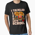100 Days School Football 100Th Day School T-Shirt - Novelty Apparel Unisex - T-Shirt, Sweatshirt, Hoodie