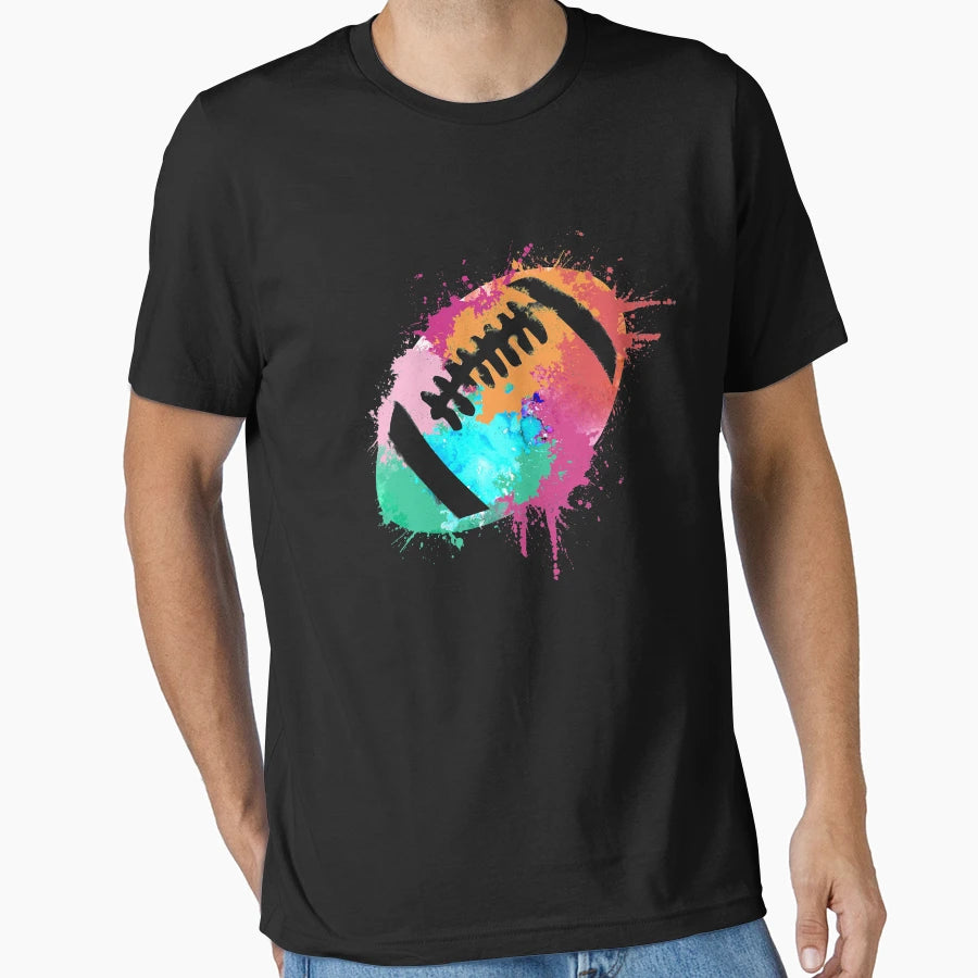 American Football Ball Sport Art T-Shirt - Unique Graphic Men Women - T-Shirt, Sweatshirt, Hoodie